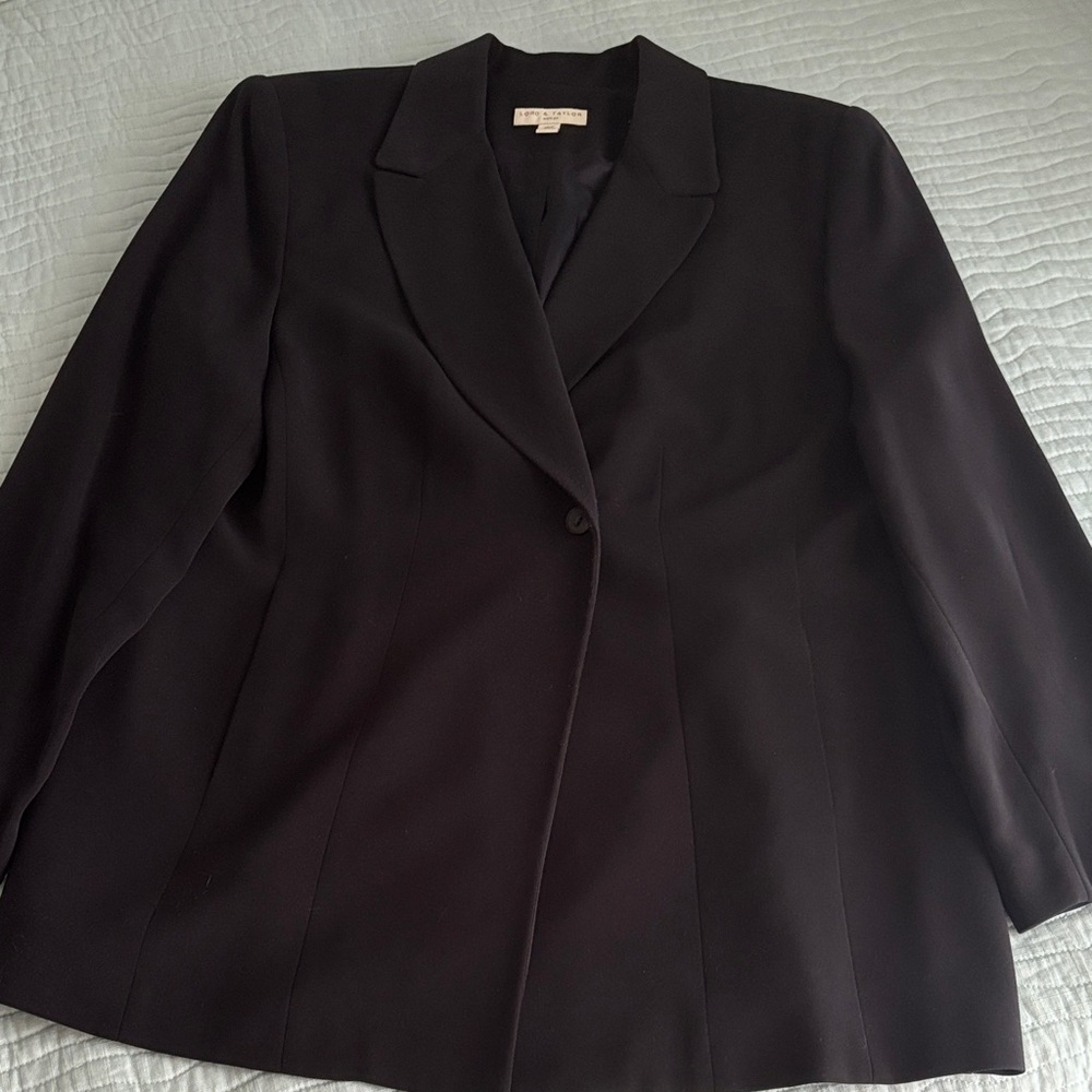Classic Black Blazer and Dress Set by Lord & Taylor Size 18W - Picture 6 of 7